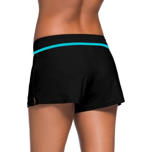 Women Casual 2021 New Summer Boy Shorts Yoga Shorts Slim Beach Panties Adjustable Stretch Solid Swimsuit Swimwear New Arrival