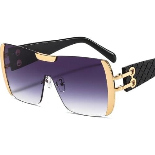 2021 New Arrival Sunglasses Women Men Square Shield Brand Designer Luxury Alloy Cool Frame Leopard Black Gradients Lens Quality
