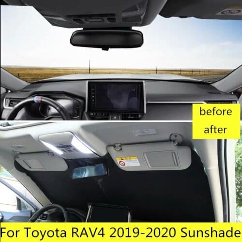 For Toyota RAV4 2019 2020 Accessories Car Sun Shade Sunshade Front Windshield Shade SunVisor Sunscreen Insulation 1Pcs