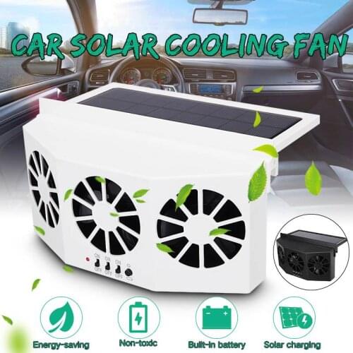 Solar car cooler front/rear window radiator exhaust fan automatic vent fan ventilation radiator cooling system