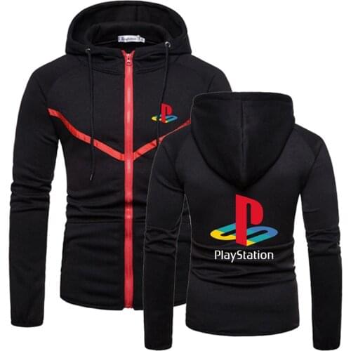PlayStation Print New Spring Autumn Zipper Quality Comfortable Wild Sweatshirts Solid Color Sportswear Coats hooded Hoodies