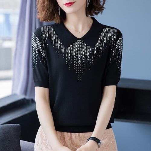 Loose Autumn shortSleeve Female Pullover Sweater Casual black Tops Women Plus Size Knitted Korea Sweaters Ladies Thin Pull Top