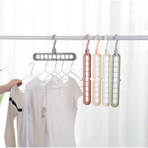 Clothes Pole New Multi-Port Support Circle Clothes Hanger Clothes Drying Rack Multifunction Clothes Closet Organize Hook