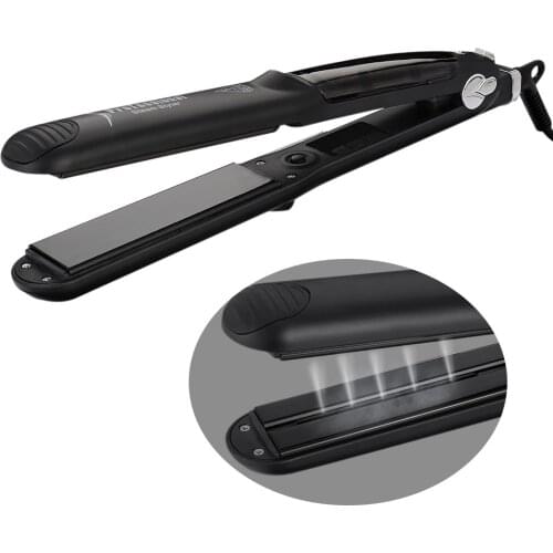Steam Function Flat Iron Tourmaline Ceramic Vapor Professional Hair Straightener with Argan Oil Infusion Straightening Irons