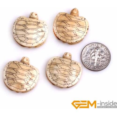 21x22mm Yellow Carved Bone Animal Beads DIY Beads For Jewelry Making Bulk 4 PCS To Sale Wholesale