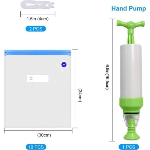 10pcs 3D Printer Filament Moisture Proof Storage Bags with Exhaust Pump Reusable Vacuum Sealed Bags for PLA ABS Material