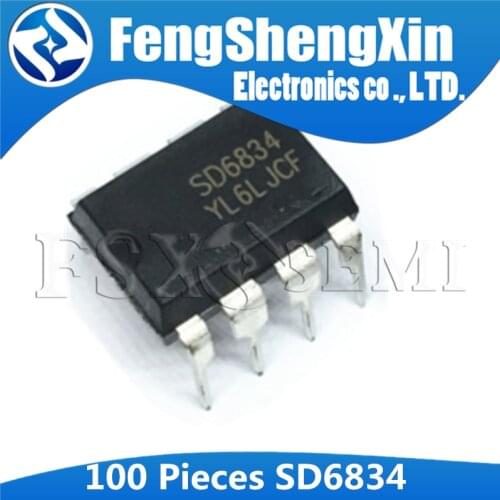 100pcs SD6834 DIP-8 SD6834 DIP Switching power management chip