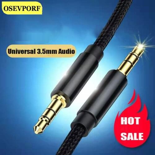 3.5mm Audio Cable Jack 3.5 Male to Male Audio AUX Cable for Xiaomi Car Samsung S8 9 Headphone Speaker Wire Line Speaker Aux Cord