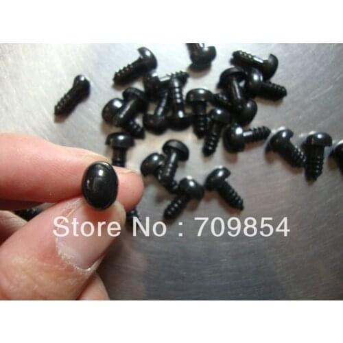 Free shipping!!! 300pcs/lot 10*7mm new full black nose A128# toy nose with washer