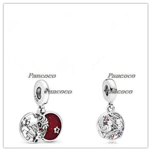 925 Sterling Silver Bead Charm Grains Mouse And Bird Always By Your Side Beads Fit Pandora Bracelet & Necklace Jewelry