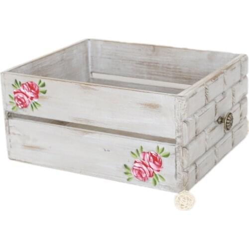 Photography Wooden Bed, Vintage Baby Flower Wood Bed Solid Newborn Wood Box Props Baby Wooden Crate Bowl Posing Photo Prop Nest