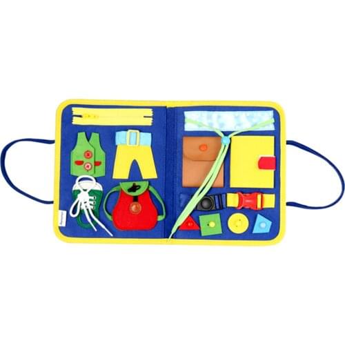 Kids Montessori Sensory Board Durable Soft Educational Toy Busy Toddler Board Foldable Educational Learning Toys For Children