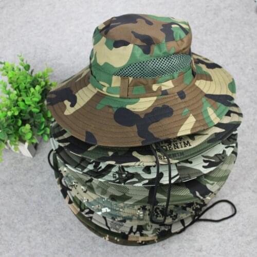 Explosieve Hoed Outdoor Bergbeklimmen Camouflage Benni Jungle Leisure Vissen Visser Hoed Ronde Rand Hoed