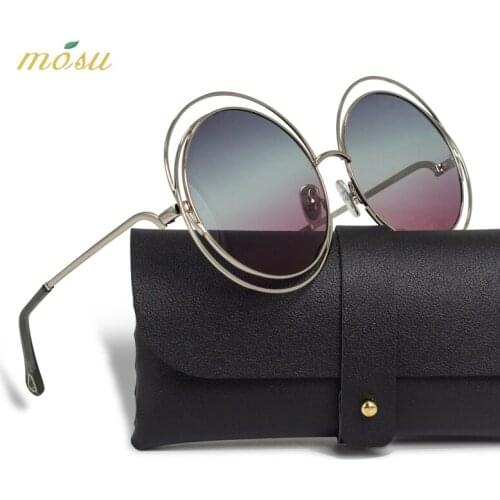 MS Brand Designer Women Polarized Sunglasses Oversize Fashion Round Ladies Vintage Female Sun Glasses oculos UV400