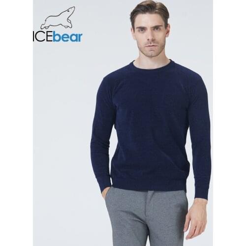 Icebear 2021 fashion mens sweater o-neck slim fit knitwear fall male sweaters solid color brand mens clothing 8829