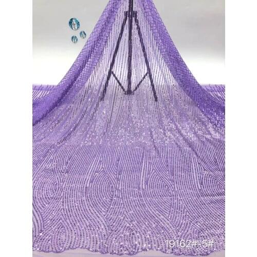 African sequin lace fabric 2020 high quality lace Nigeria tulle lace fabric bridal French mesh lace fabric D4164
