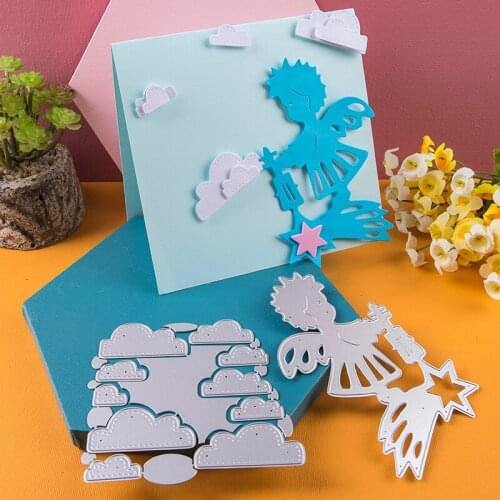 Metal cutting dies fairy boy cloud border cut die mold decoration Scrapbook paper craft knife mould blade punch stencils dies