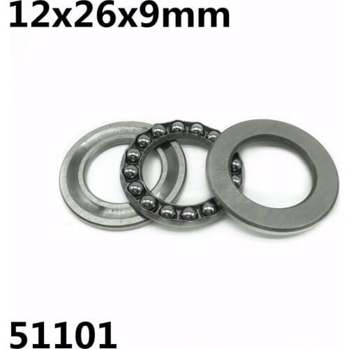 2Pcs 51101 12x26x9mm Axial Thrust Ball Bearings 8101 High quality