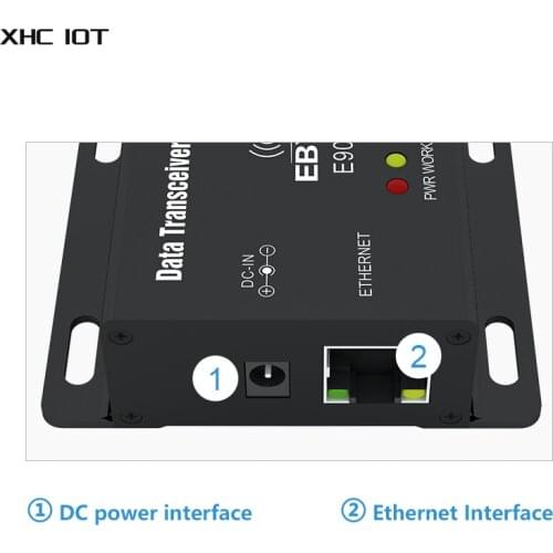 RJ45 Rf Transceiver Ethernet Modbus 433mhz rf Transmitter Long-range Communicator Radio IoT PLC 433 MHz E90-DTU(433C30E)