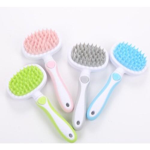 New Pet TPE Soft-toothed Dog Hair Comb Massage Comb Pet Cleaning Supplies No Hurt Skin Teddy Golden Hair