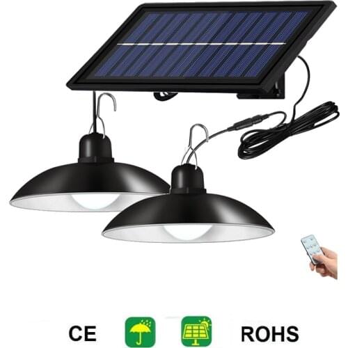 Retro Lampshade Solar Pendant Chandelier solar Light Wall Light Waterproof Outdoor Security Lamp Garden Street Light 3/6M cable