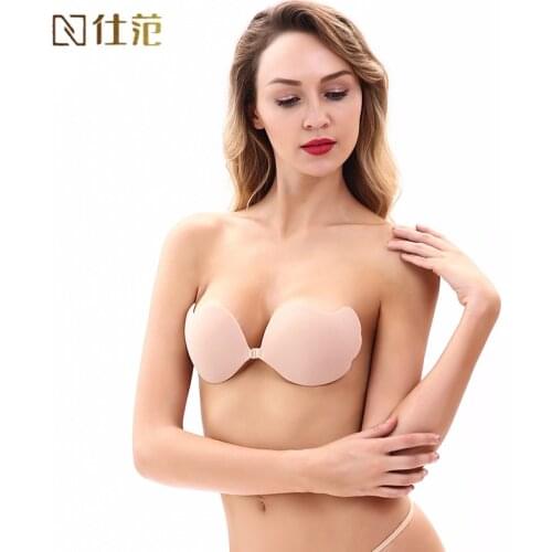 Silicone invisible wedding underwear ,mango Cup Seamless Breathable Breast Sticker, gathered strapless beauty back bra
