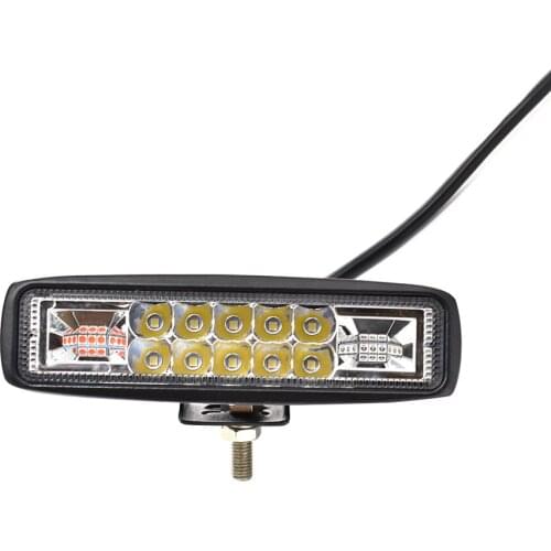 ECAHAYAKU 12v Slim 6 inch LED Bar Light Red Blue Flashing Warning Light for Off-road SUV Motorcycle Boat E-bike 4WD Police Cars