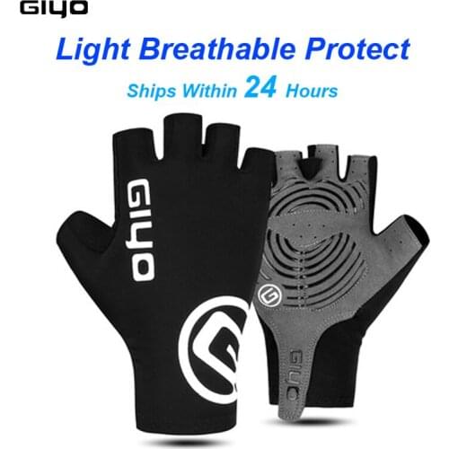 Cycling Gloves Fingerless Half Finger Bicycle Summer MTB Motorcycle Men Woman for Spotrs Gym Fitness Fishing Bike Training GIYO