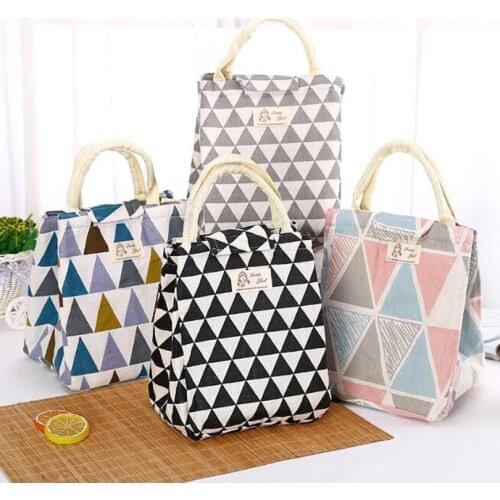 Waterproof Canvas Lunch Bag for Women kids Men Food Cooler Lunch Box Bags Tote Cooler lunch bag Insulation Package Portable