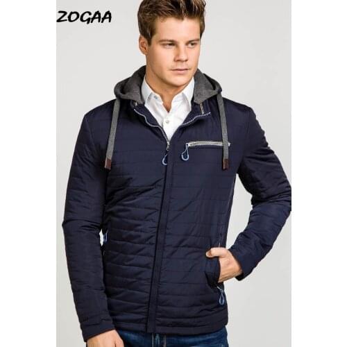 ZOGAA Mens New Fashion Winter Jacket Men Thick Casual Outwear Jackets Mens Fur Collar Windproof Parka Warm Coat Parka Men
