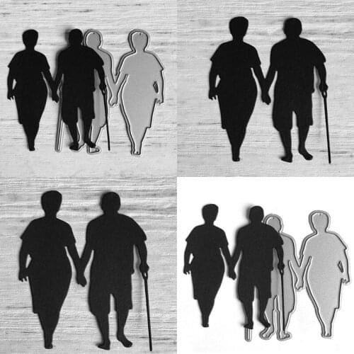 1 Pc Husband and Wife Metal Cutting Dies Stencil Scrapbooking DIY Album Stamp Paper Card Mold Embossing Decoration