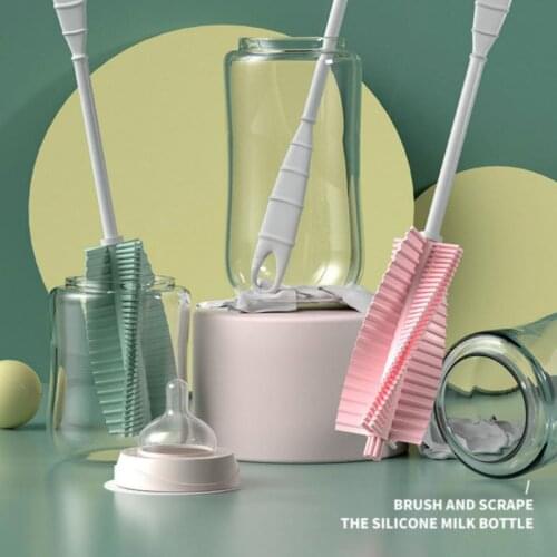 1 Pcs Home Silicone Glass Cleaning Brush Long Handle Cup Brush Household Tea Wash Cup Sponge Brush Kitchen Cleaning Tools Cocina