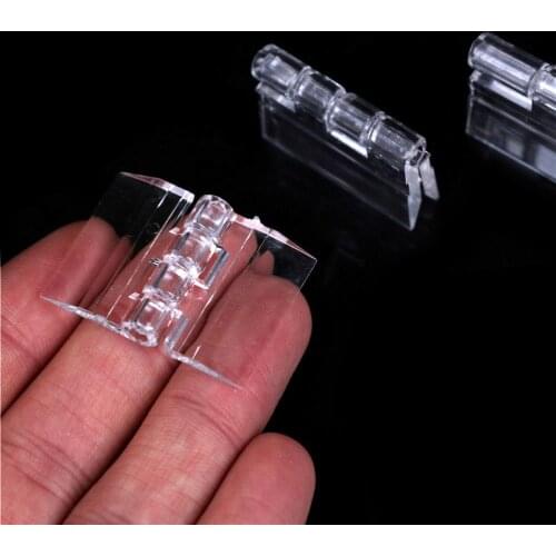High Quality 10Pcs Plastic Folding Hinges Transparent Plexiglass Hinge Durable Clear Acrylic