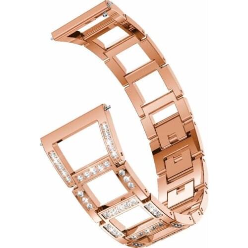 46mm Stylish Crystal Diamond Stainless Steel Watch Band Strap For Samsung Galaxy Watch 46mm SM-R800 Wrist Bracelet Replacement