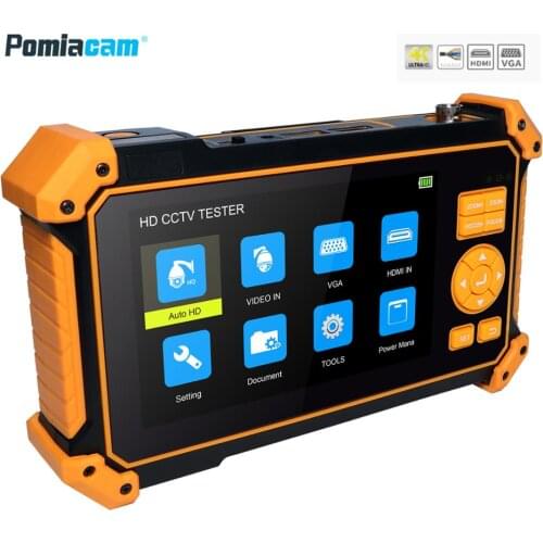 5 Inch 5-In-1 AHD Camera Tester Cctv Tester Monitor Analog Hd Ahd CVI TVI SDI Camera Testing 1080P Ptz Control 12V output PTZ