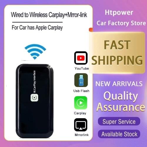 Wireless Carplay 3.0 Adapter for IOS & Android 9.0 Dongle Car Multimedia Player USB/Type-C Interface for Audi Benz Mirror Link