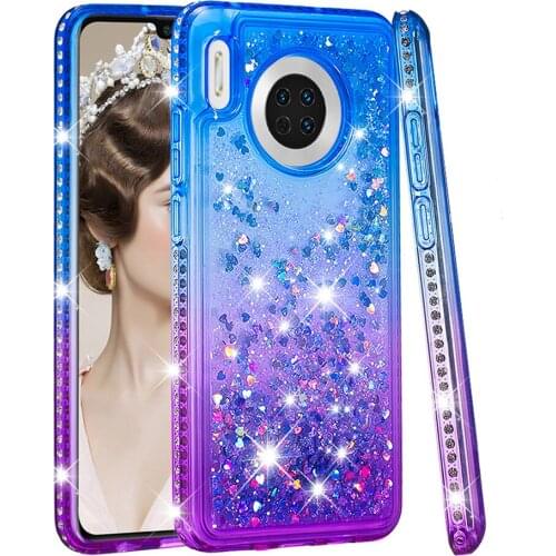 Diamond Gradient Quicksand Glitter Case for Huawei P30 Pro P20 Lite P Smart Honor 10 Lite 10i 9X 8A Mate 20 Mate 30 Pro Cases