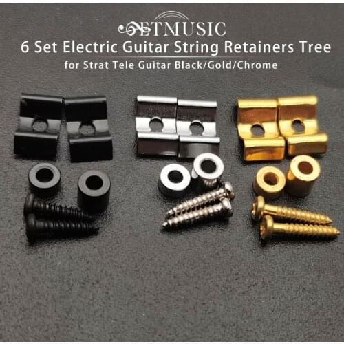 10set/lot Black Electric Guitar String Retainers Tree for Strat Electric Guitar
