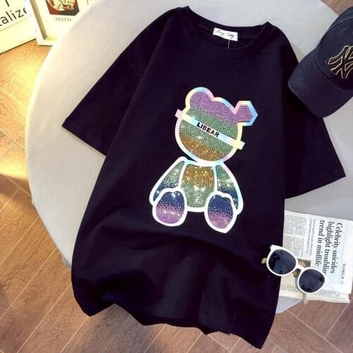 Harajuku Oversized Round Neck T Shirt Women Graphic Tees Summer 2021 Korean Fashion Clothes Chic Top Kwaii Short Sleeve Tshirts