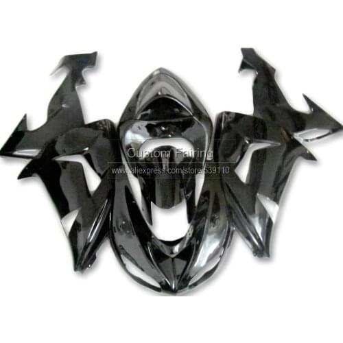 Free Custom Fairing kit for Kawasaki ZX 10R 2006 07 2007 06 Ninja zx10r glossy black fairing ZR58