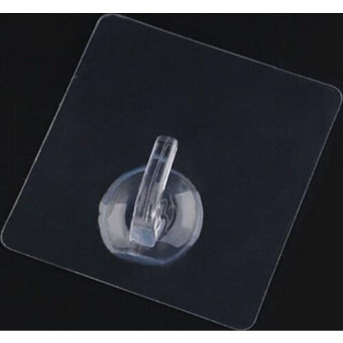 Hot Selling 4pcs Bearing 2KG Clear Seamless Adhesive Hook Strong Sticking Wall Hook Hanger