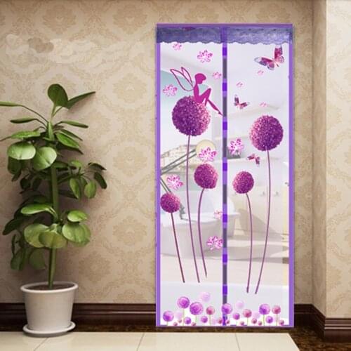Summer Style Closing Mesh Mosquito Net Window Screens Curtain Anti Mosquito Magnetic Tulle Shower Curtain Door Screen