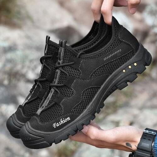 Sandles mesh 2019 red shoe work fashion water man hombre Mens boots sandale tactical zomerschoenen flip lightweight homme men