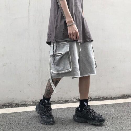 Summer Ins Dark Wind Loose Five-Point Student Pants Mens Casual All-match Large Pocket Straight Trend Shorts Men