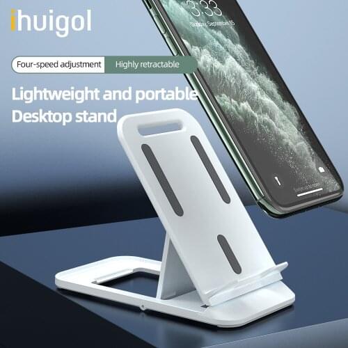 Ihuigol Desk Mobile Phone Holder Stand For iPhone 12 X XS Max 8 7 Samsung Xiaomi Universal Adjustable Desktop Table Tablet Stand