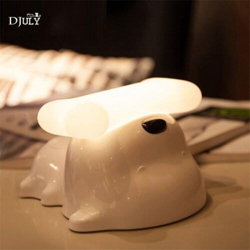 Sound dog night lights bedroom bedside table lamps study room living room on off timer Connect Bluetooth Touch switch Lighting