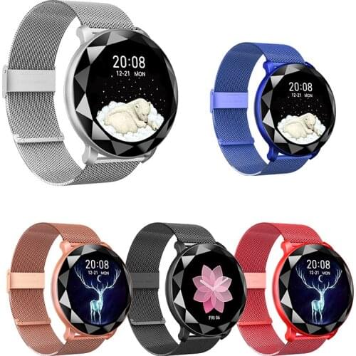 2021 New YH8 Color Screen Smart Watch Women men Full Touch Fitness Tracker Blood Pressure Smart Clock Women Smartwatch for Xiaom