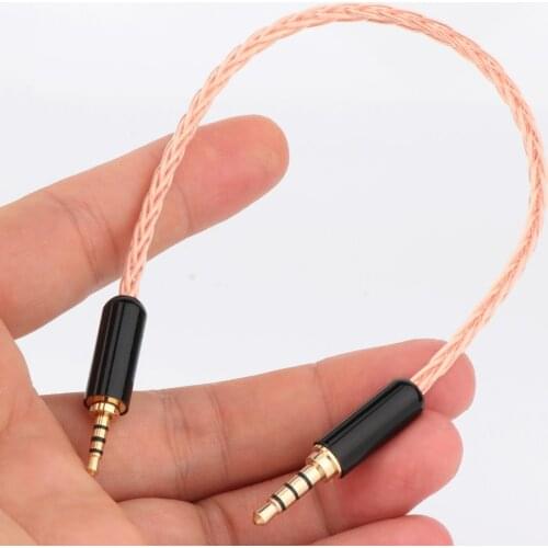 Preffair HiFi High Purity 7N OCC Silver Plated 2.5mm 4poles to 3.5mm 4poles AUX Audio Cable P99 P01 Car Audio Extension cable