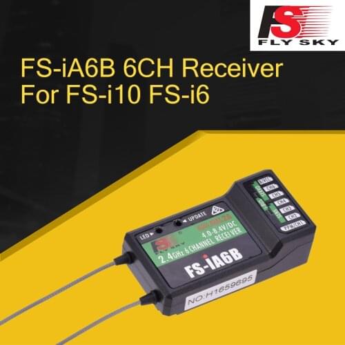 FLYSKY iA6B FS-iA6B 2.4G 6CH AFHDS Receiver For FLYSKY FS-i10 FS-i6 RC Helicopter Airplane Multirotor Racing Drone Transmitter
