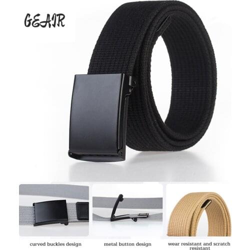 17 Colors New Outdoor Military Tactical Multifunctional Buckle Nylon Canvas Belt Male Korean Automatic Buckle Belt for Men